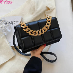 Rhombus Square Chain Shoulder Bags for Women