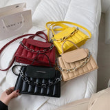 Square Crossbody Bags Chain Shoulder Bags High Pu Vertical Bags