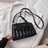 Square Crossbody Bags Chain Shoulder Bags High Pu Vertical Bags