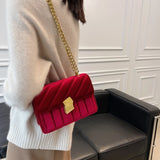 Vintage Stripe Shoulder Bag Mini Crossbody Handbag