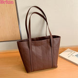 Plaid Stitch Tote Handbags Large Capacity Shoulder Bags