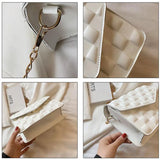 Mini Square Crossbody Bag Pu Leather Shoulder Bag for Women