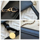 Square Crossbody Bags Chain Texture Contrast Bags