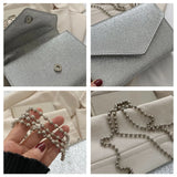 Sequins Square Shoulder Bags For Female Chain Crossbody Bags