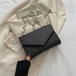 Sequins Square Shoulder Bags For Female Chain Crossbody Bags