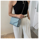 Sequins Square Shoulder Bags For Female Chain Crossbody Bags