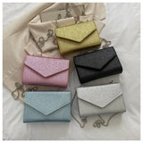 Sequins Square Shoulder Bags For Female Chain Crossbody Bags