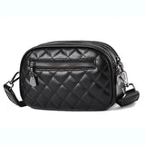 Women's Diamond Check Cross-body Bag Small Round Sell Bag