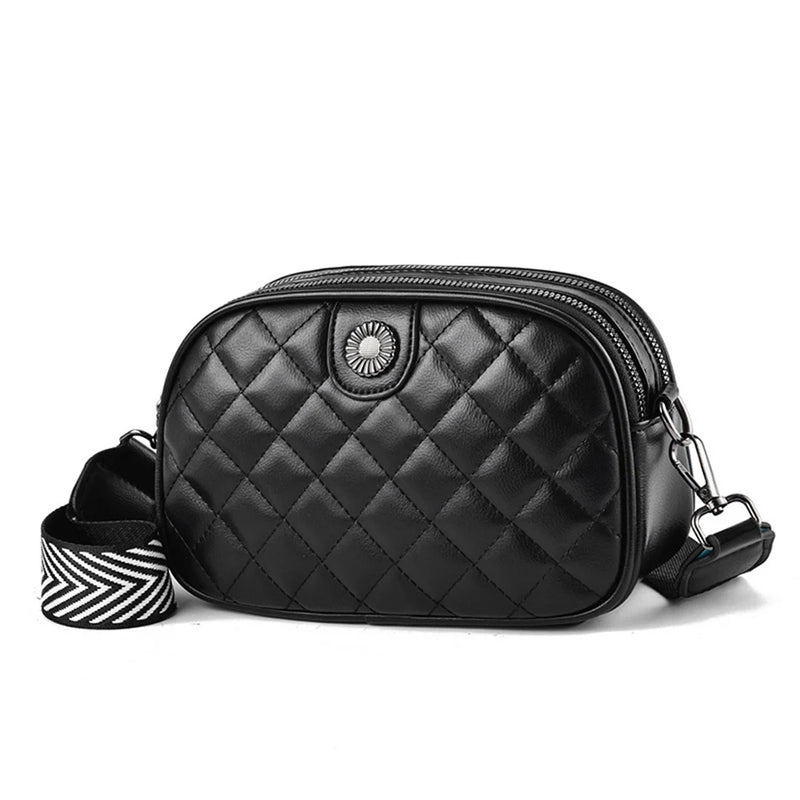 Women's Diamond Check Cross-body Bag Small Round Sell Bag