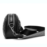 Women's Diamond Check Cross-body Bag Small Round Sell Bag