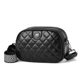 Women's Diamond Check Cross-body Bag Small Round Sell Bag