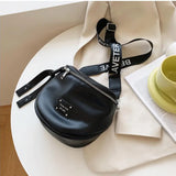 Women's Saddle Shoulder Bag Wide Strap Messenger Handbag