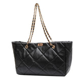 Women's Diamond Pattern Shoulder Bag Large Capacity Crossbody Bag