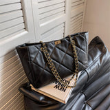 Women's Diamond Pattern Shoulder Bag Large Capacity Crossbody Bag