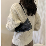Female Crocodile Print Shoulder Bags Solid Pu Leather High Bags