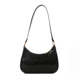 Female Crocodile Print Shoulder Bags Solid Pu Leather High Bags