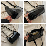 Female Crocodile Print Shoulder Bags Solid Pu Leather High Bags