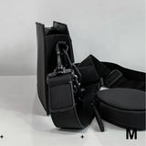 Solid Chest Shoulder Bags PU Leather Chain Waist Bags Horizontal Square Bags