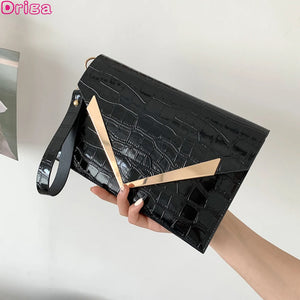 Stone Pattern Bags Solid Retro Horizontal Square Bags High Bags