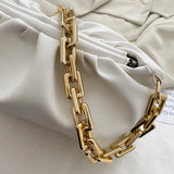 Ladies One-shoulder Armpit Cloud Bags Fold Chain Messenger Bags