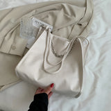 Large Capacity Female Handbags Solid Chain Shoulder Bags Bucket Crossbody Bag