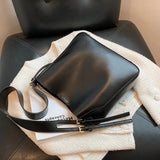 Large Capacity Shoulder Bucket Bags Female Style All-match Texture Messenger Bag