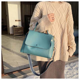 Large Capacity Women Handbags Texture Messenger Bags Solid Shoulder Bags