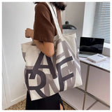 Large-capacity Canvas Handbags Women Hip-hop Shoulder Bags