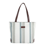 Large-capacity Women Shoulder Bags Vertical Stripes Casual Tote Handbags
