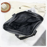Lingge Ladies Shoulder Bag Large Capacity Handbags Solid Nylon High Bag