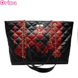 Large Capacity Women Chain Shoulder Bags PU Leather Solid Bags