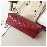 Large Capacity Women Chain Shoulder Bags PU Leather Solid Bags