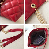 Large Capacity Women Chain Shoulder Bags PU Leather Solid Bags