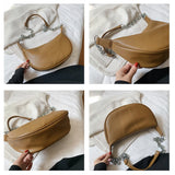 Retro Saddle Shoulder Messenger Bag Chain Dumpling Bag