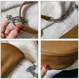 Retro Saddle Shoulder Messenger Bag Chain Dumpling Bag