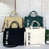Canvas Shoulder Bags Women's Diagonal Handbags Large Capacity Tote