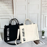 Canvas Shoulder Bags Women's Diagonal Handbags Large Capacity Tote
