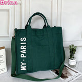 Canvas Shoulder Bags Women's Diagonal Handbags Large Capacity Tote