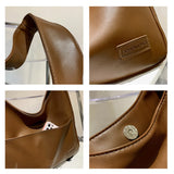 Soft Surface Underarm Shoulder Bag Large Capacity for Shopping and Travel
