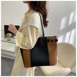 Large Capacity Tote Handbags Contrasting Colors Armpit Shoulder Bags