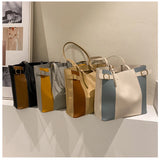 Large Capacity Tote Handbags Contrasting Colors Armpit Shoulder Bags