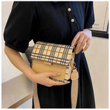 Plaid Shoulder Bags Retro Square Bags
