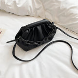 Thick Chain Shoulder Bags Pleated Cloud Crossbody Bags for Women