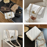 Women Crossbody Bags Chain Shoulder Bag Diamond Chain Mini Handbag