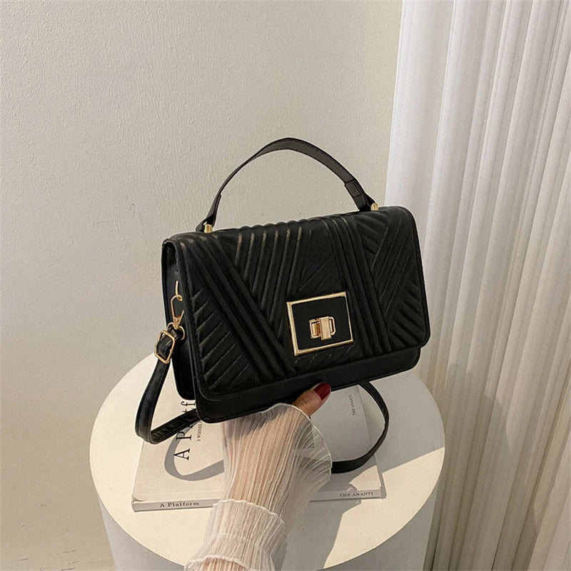 Embossed Shoulder Bags Solid Crossbody Bags Retro Purse And Bags