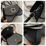 Diamond Handbags For Women Shoulder Bags Square Messenger Bags