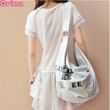 Retro Canvas Handbags Women Casual Shoulder Bags Large Capacity