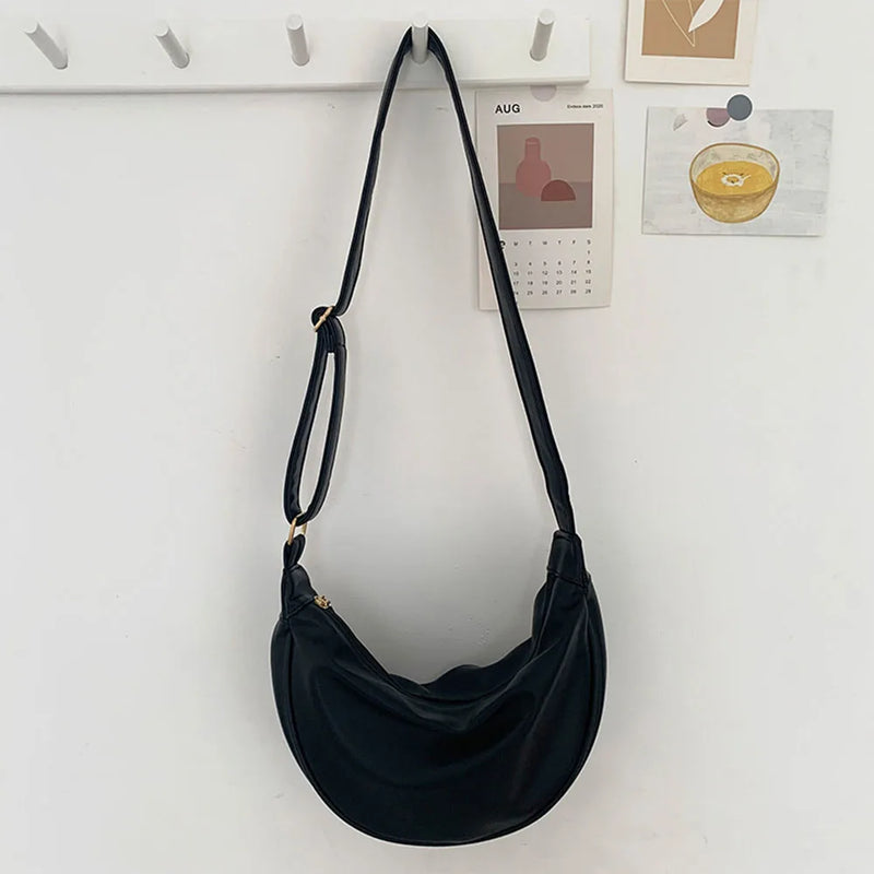 Retro Female Shoulder Bags Large Capacity Messenger Bags Solid Bags