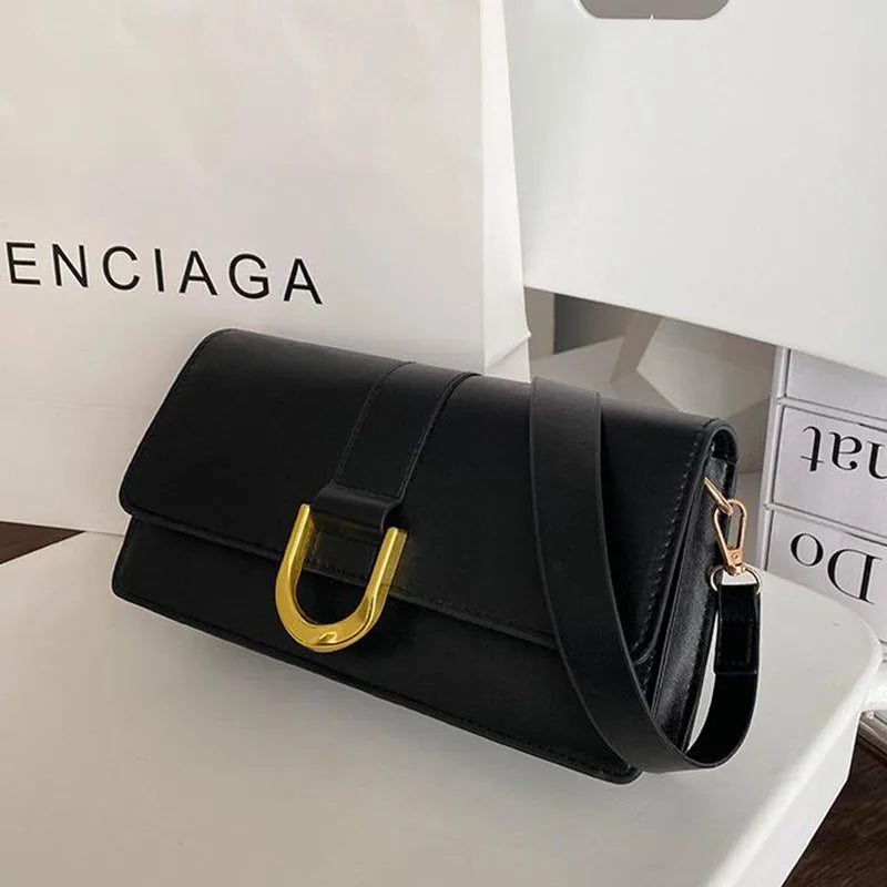 Retro Women Single Shoulder Bags Solid Women Crossbody Handbags