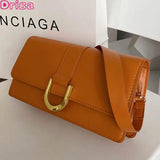 Retro Women Single Shoulder Bags Solid Women Crossbody Handbags